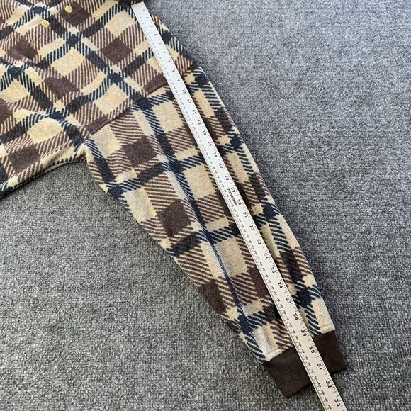 VTG Tommy Hilfiger Fleece Sweater Mens Large Relaxed Fit Corduroy Collar Plaid - Picture 10 of 13